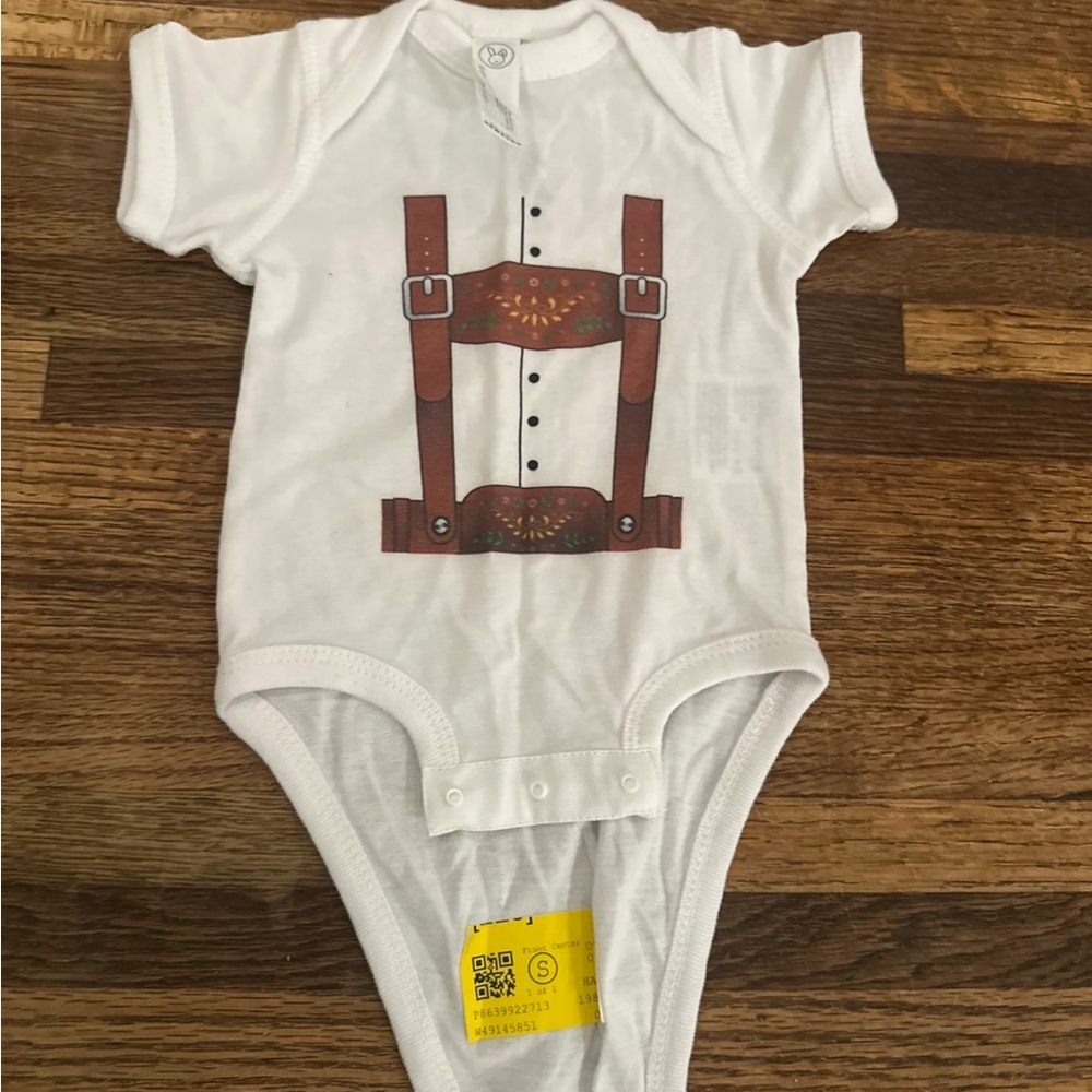 Newborn Oktoberfest Lederhosen One Piece Onesie